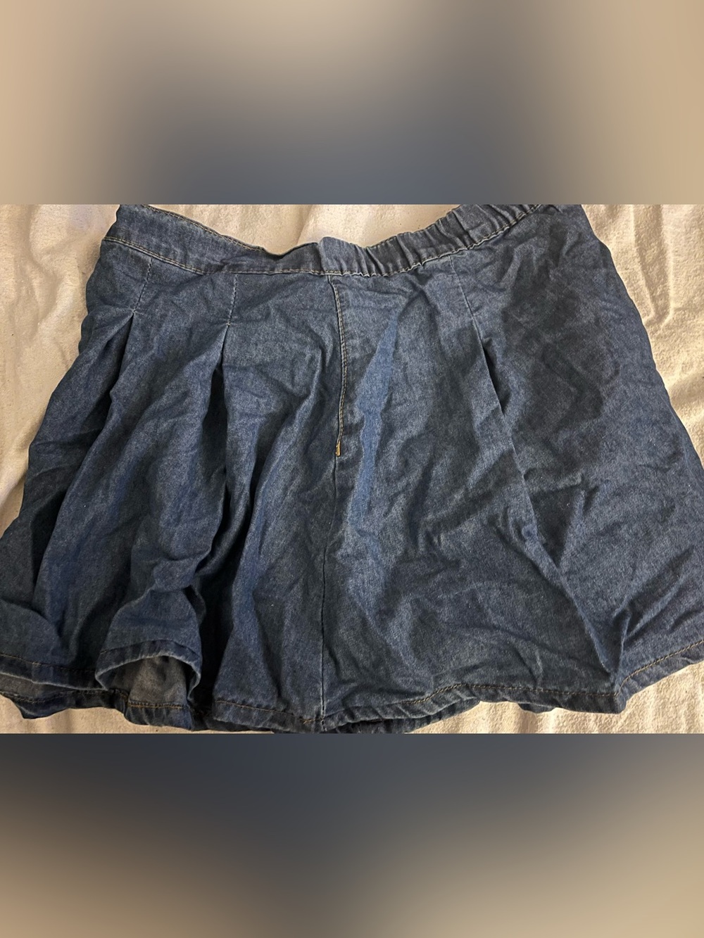 Denim Skater Skirt- Dark Blue